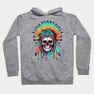 Native American Chief Skull #3 Hoodie